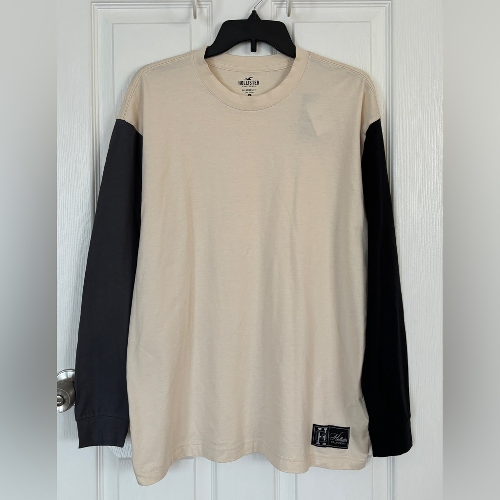 Hollister Color Block Oversized Long Sleeve Tee